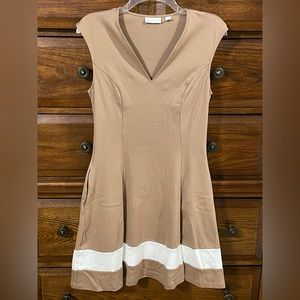 New York & Company Camel Mini fit n flare dress size XS